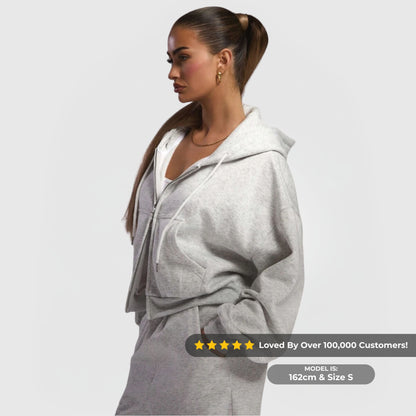 Comfort™ Zip Huppari – Harmaa