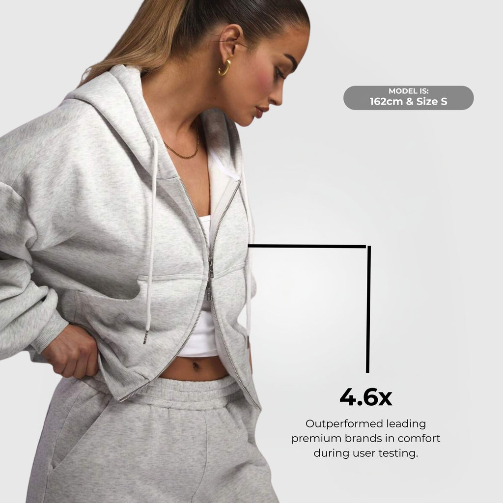 Comfort™ Zip Huppari – Harmaa