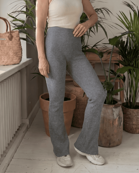 Ribbed™ Flare Housut – Harmaat