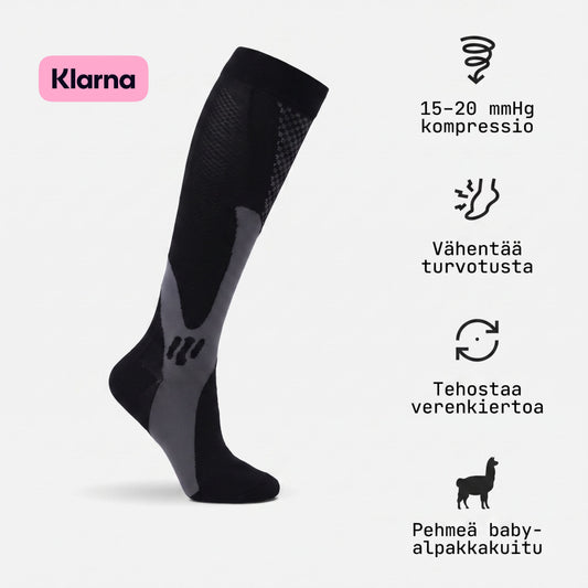 Alpakka Kompressiosukat - Eroon väsyneistä, raskaista ja jomottavista jaloista
