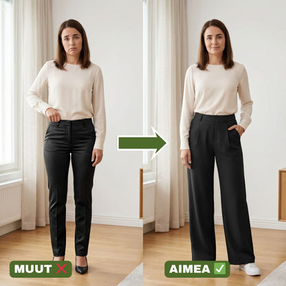 Flex™ Smart Casual Housut – Mustat