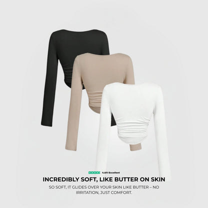 Everyday™ Pitkähihainen 3-Pack · Musta, Valkoinen & Nude