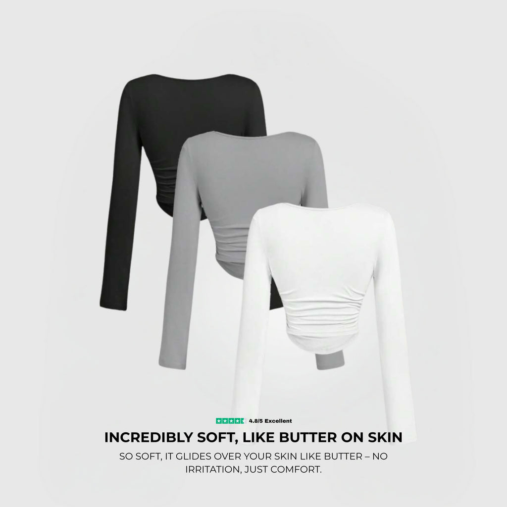 Everyday™ Pitkähihainen 3-Pack · Musta, Harmaa & Valkoinen