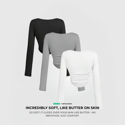 Everyday™ Pitkähihainen 3-Pack · Musta, Harmaa & Valkoinen