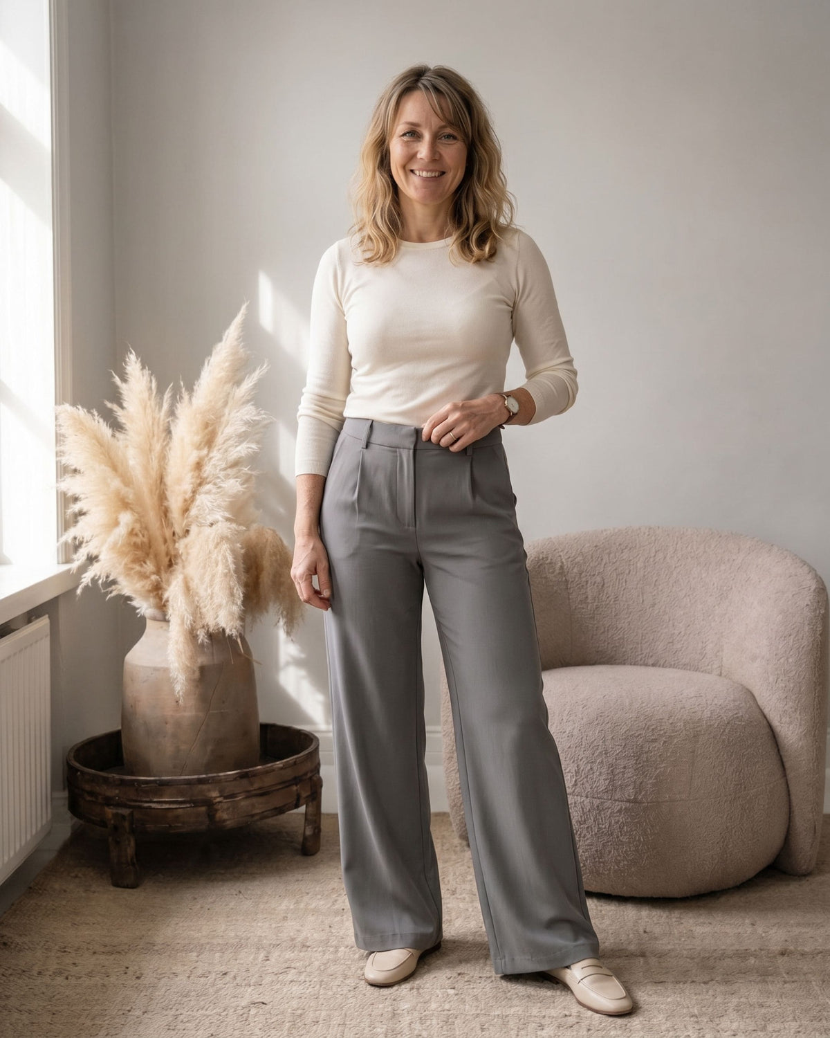 Flex™ Smart Casual Housut – Harmaat