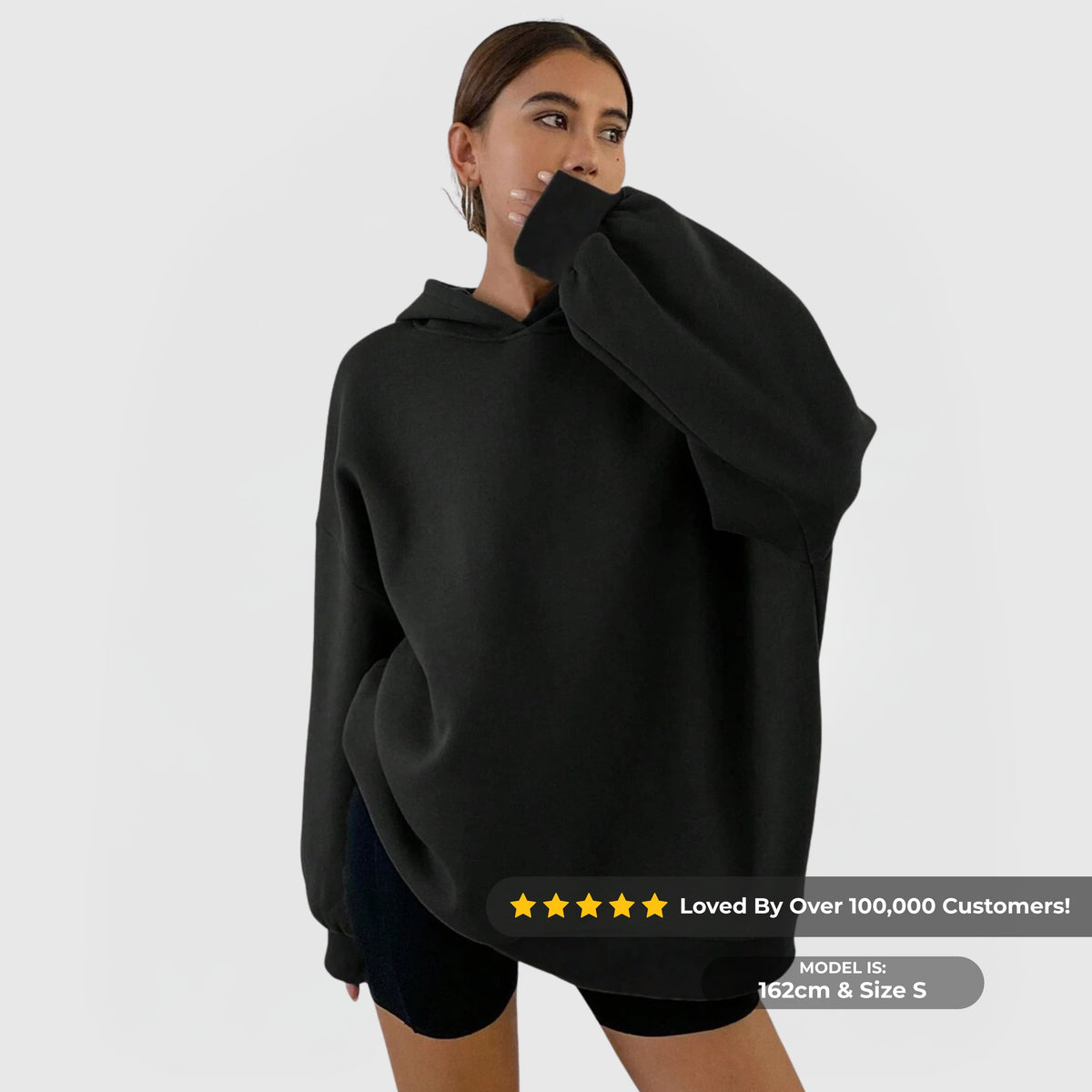 Oversized™ Essential Huppari – Musta