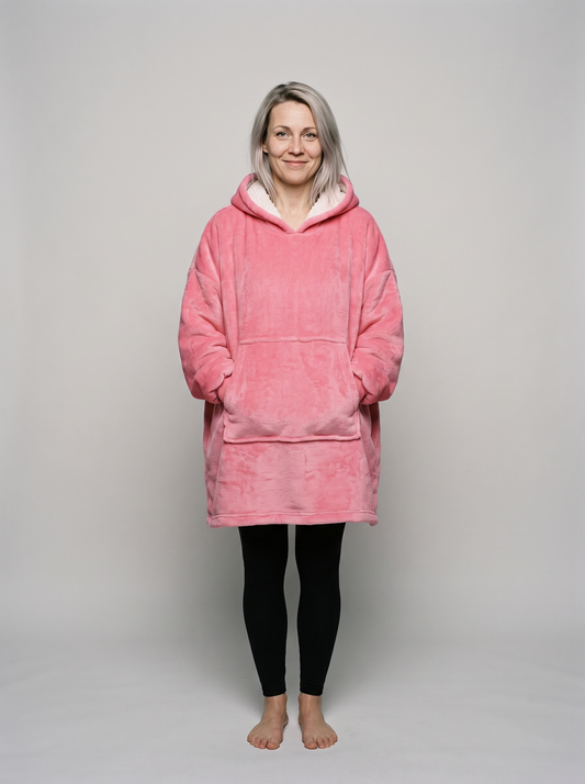 Roosa vilttihuppari