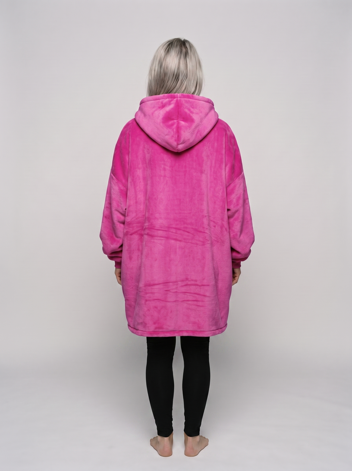 Pinkki vilttihuppari