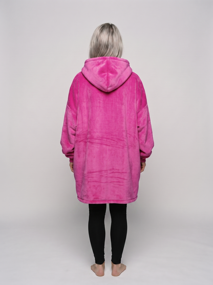 Pinkki vilttihuppari